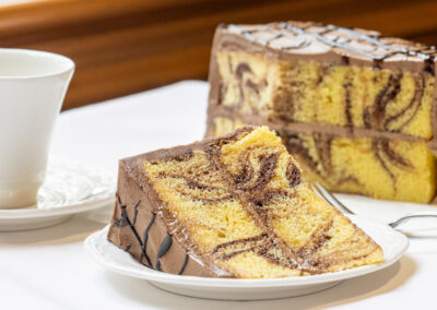 Marble Cake with Chocolate Icing