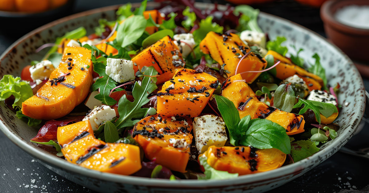 Pumpkin and Goat Cheese Salad