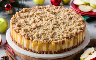 A Cozy Holiday Delight: Golden Delicious Apple Crisp Cheesecake