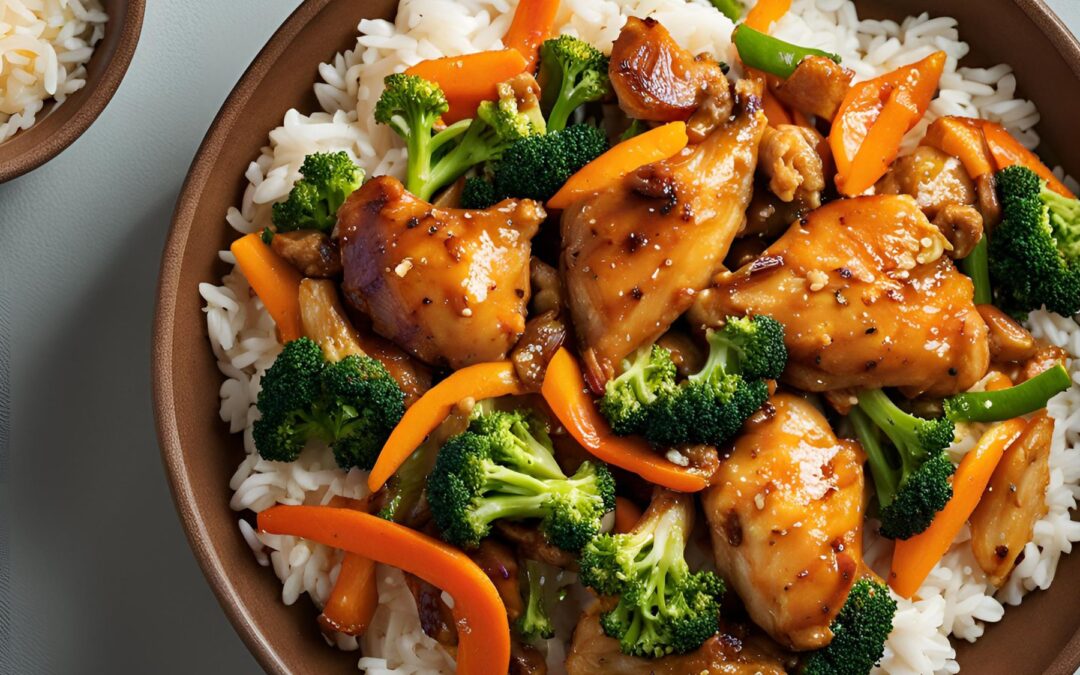 Meal Idea: Chicken Wing & Vegetable Stir-Fry with Rice