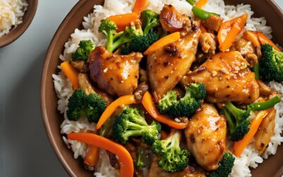 Meal Idea: Chicken Wing & Vegetable Stir-Fry with Rice