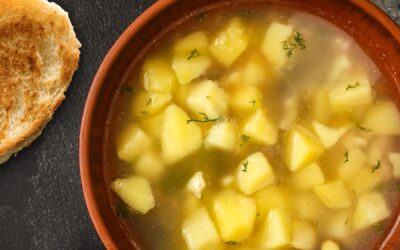 Meal Idea: Potato and Broth Soup with Cheesy Toast